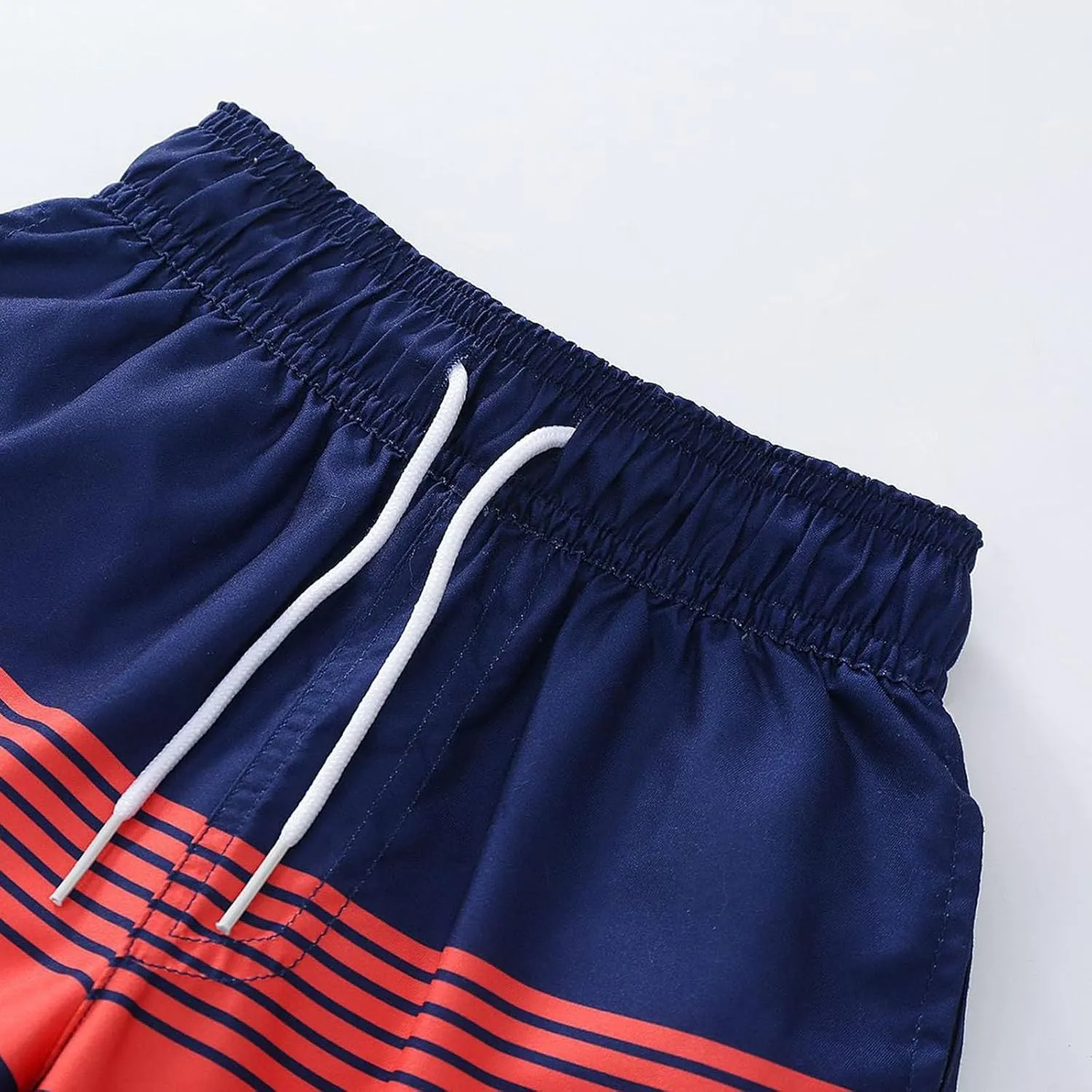 Toddler Cotton Summer Beach Shorts Boys Swim Trunks Elastic Waist Drawstring Loose Fit Athletic Girls Summer Wear