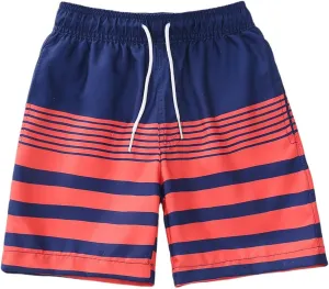Toddler Cotton Summer Beach Shorts Boys Swim Trunks Elastic Waist Drawstring Loose Fit Athletic Girls Summer Wear