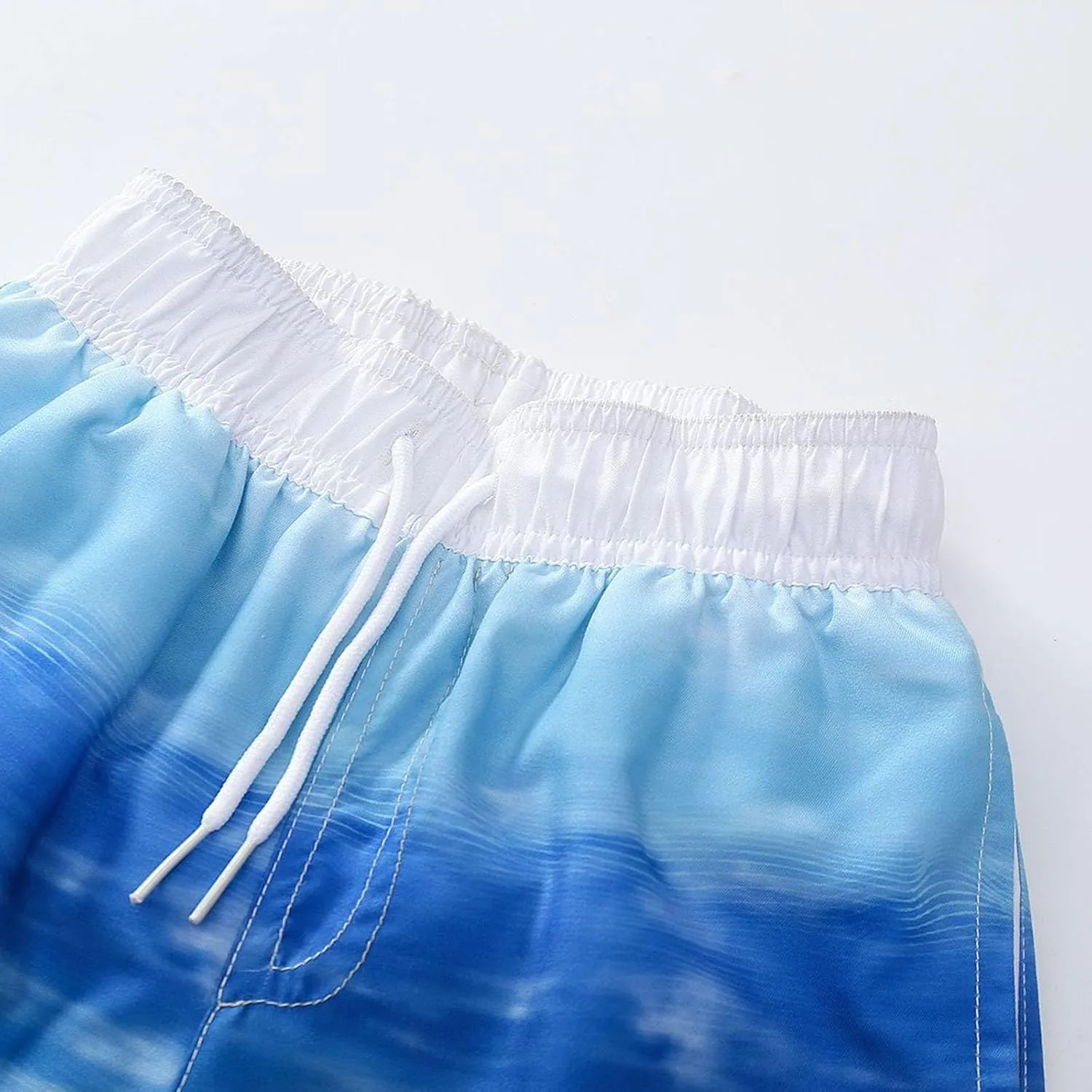 Toddler Cotton Summer Beach Shorts Boys Swim Trunks Elastic Waist Drawstring Loose Fit Athletic Girls Summer Wear