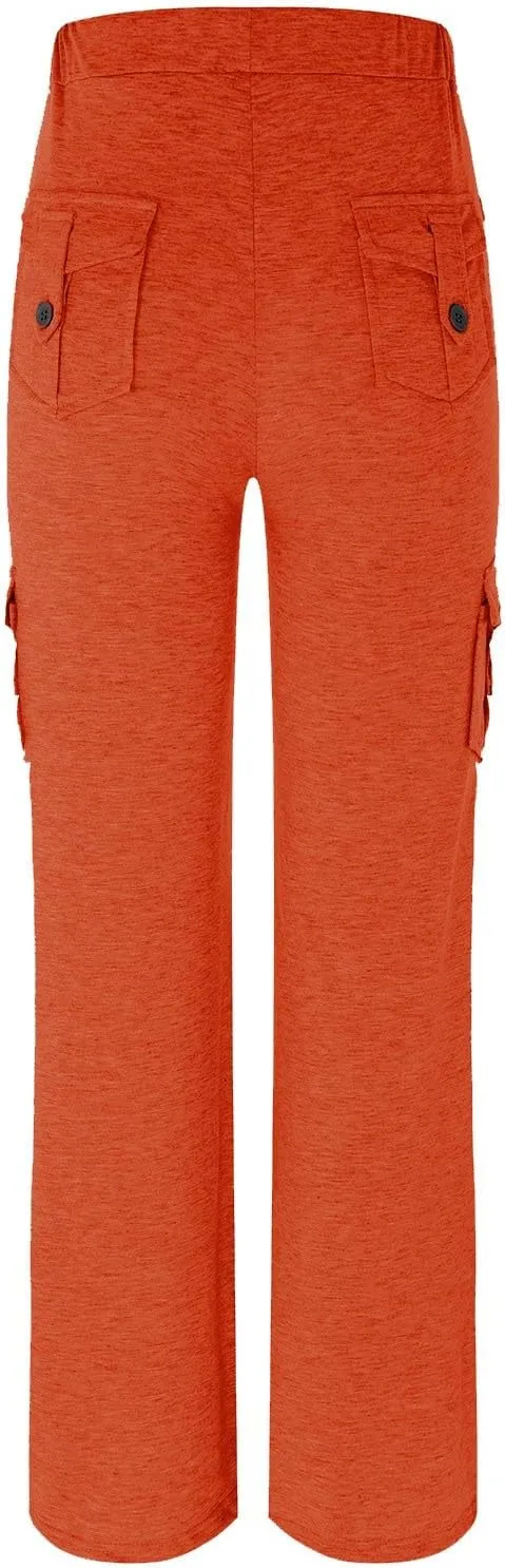 Wide Leg Yoga Pants for Women 2024 Plus Size Casual Stretchy Cargo Sweatpants Lounge Comfy High Waisted Workout Palazzo Pants