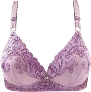 Women Full Figure Plus Size Bralettes Plus Size Breathable Nursing Bras Push Up High Support Everyday Bralette