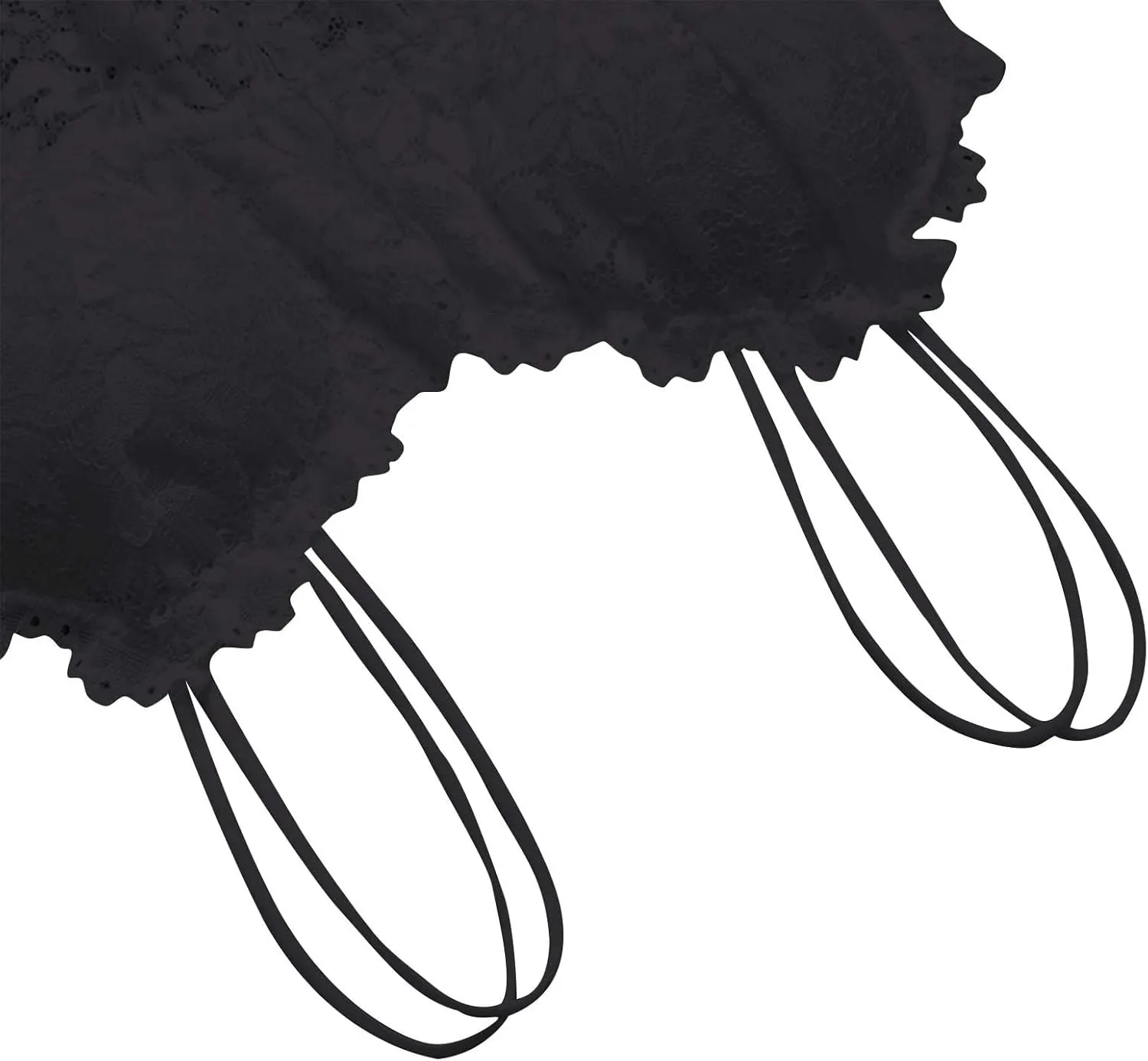 Women Lace Camisole with Built in Bra Sleeveless Scalloped Trim Padded Bralette Sexy V-Neck Undershirt Crop Tank Tops