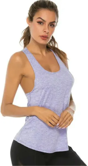 Women Sleeveless Quick-Dry Breathable Workout Gym Tank Top Women Fitness Jogging Yoga Tank Shirt
