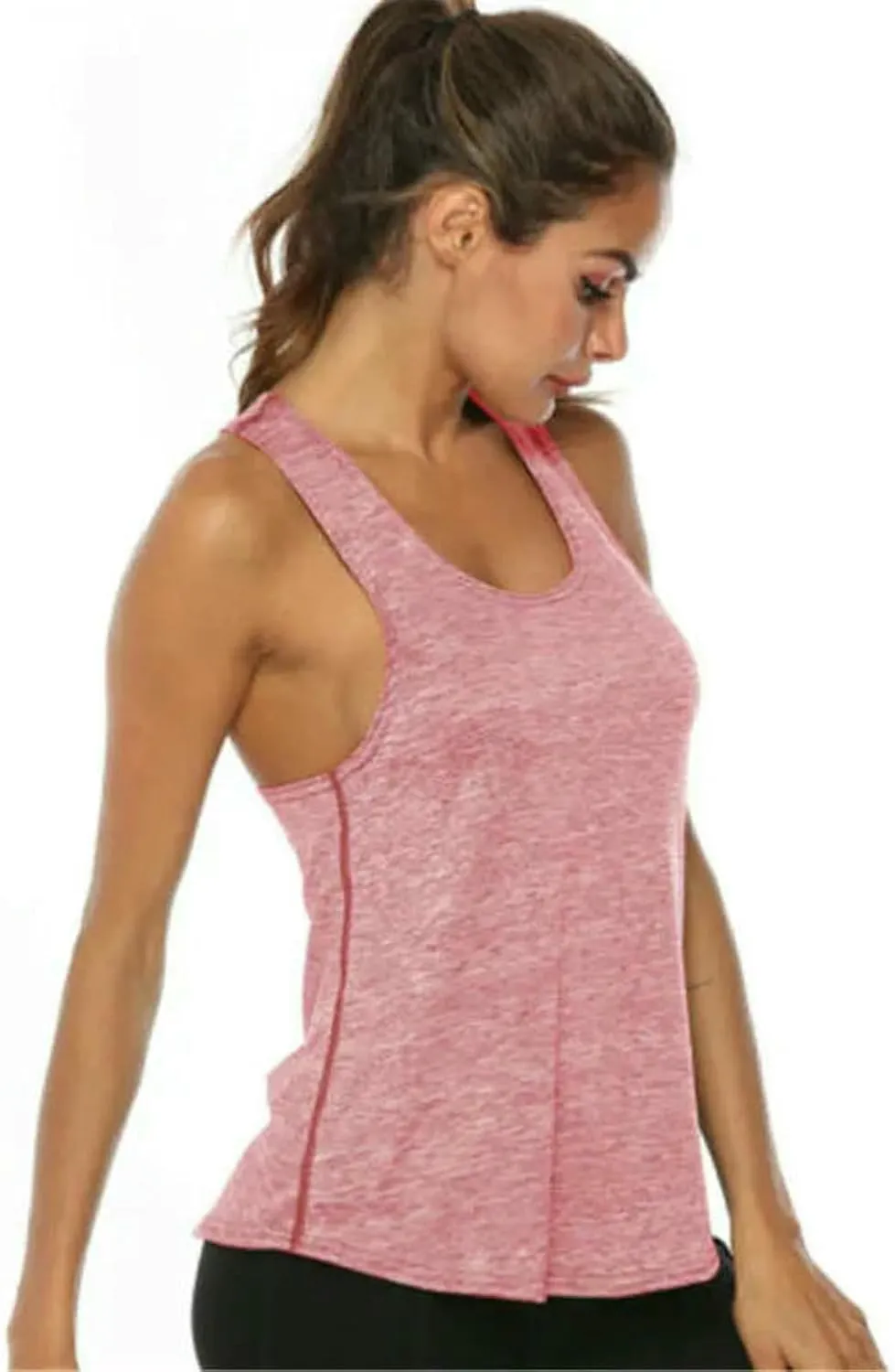 Women Sleeveless Quick-Dry Breathable Workout Gym Tank Top Women Fitness Jogging Yoga Tank Shirt