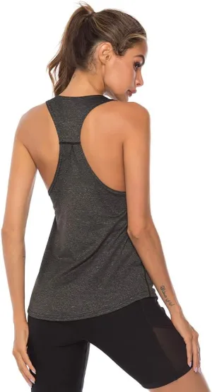 Women Sleeveless Quick-Dry Breathable Workout Gym Tank Top Women Fitness Jogging Yoga Tank Shirt