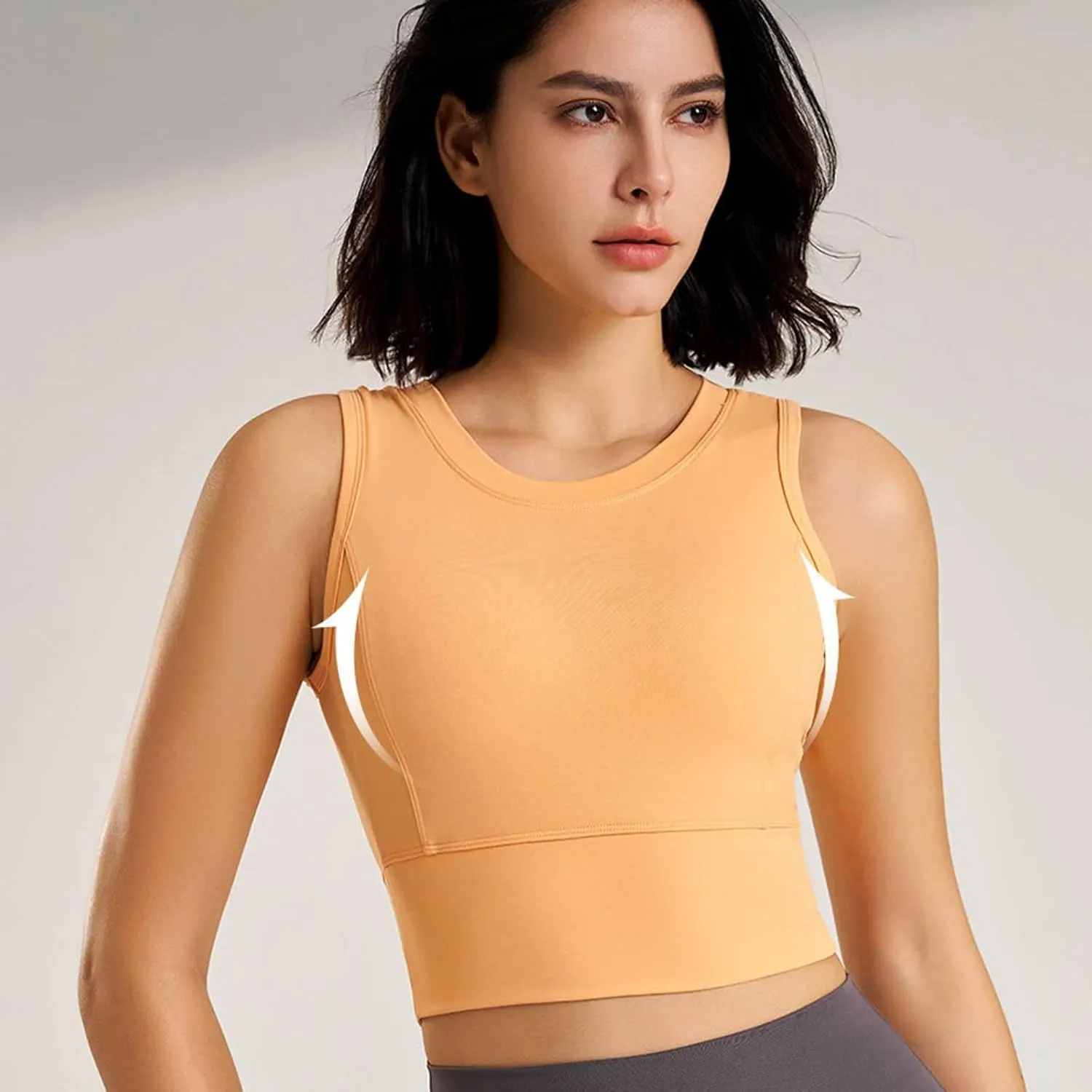 Women's Active Sports Bra High Support Wirefree Cross Back Wirefree Bra Quick Dry Padded Workout Yoga Tank Top Bra