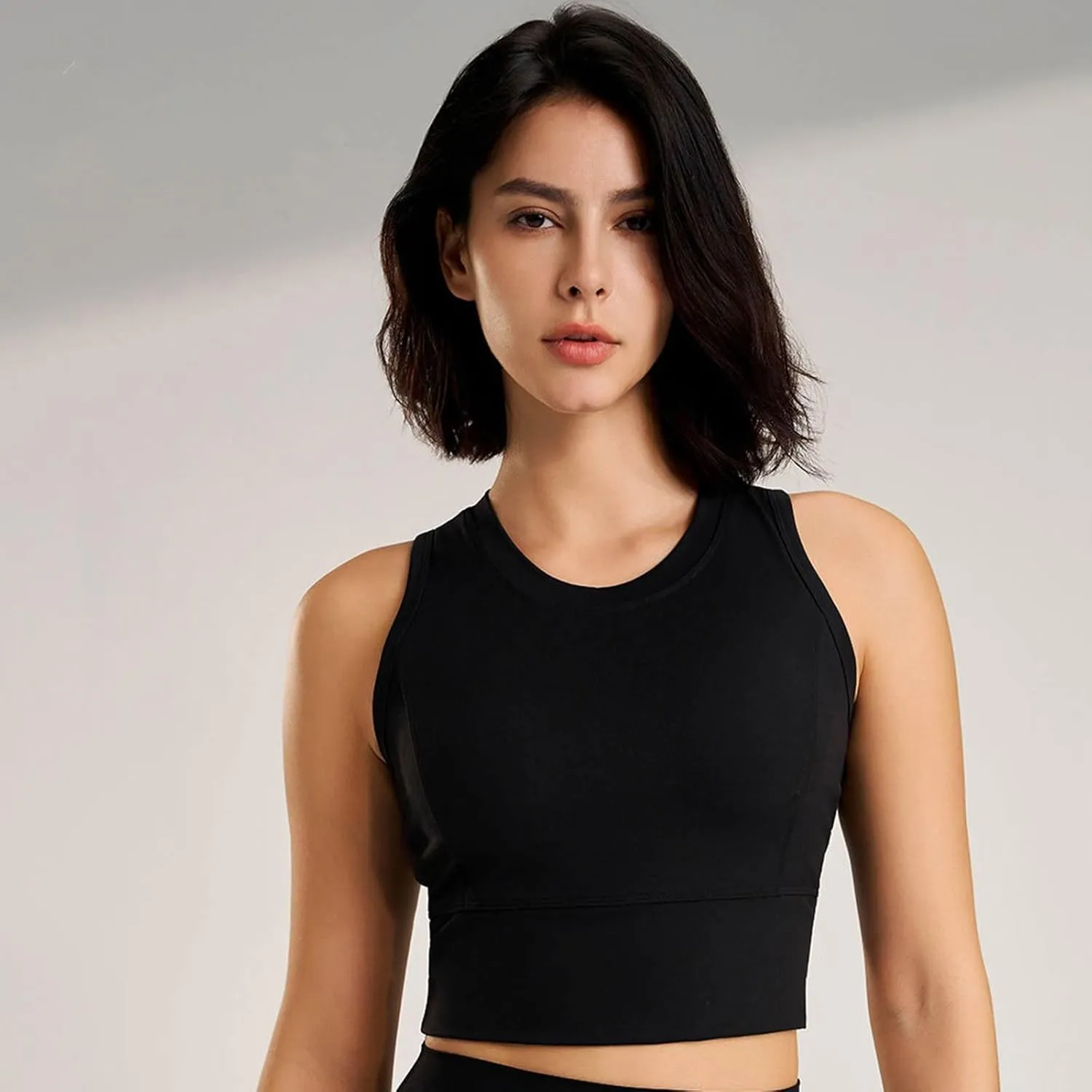 Women's Active Sports Bra High Support Wirefree Cross Back Wirefree Bra Quick Dry Padded Workout Yoga Tank Top Bra