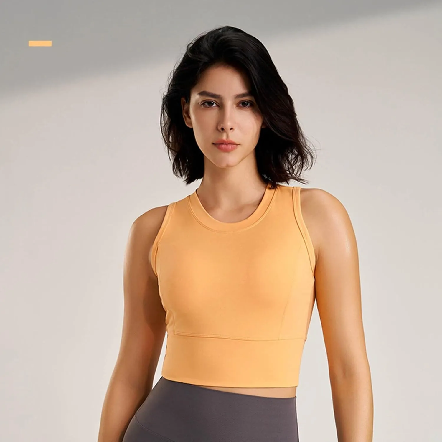 Women's Active Sports Bra High Support Wirefree Cross Back Wirefree Bra Quick Dry Padded Workout Yoga Tank Top Bra