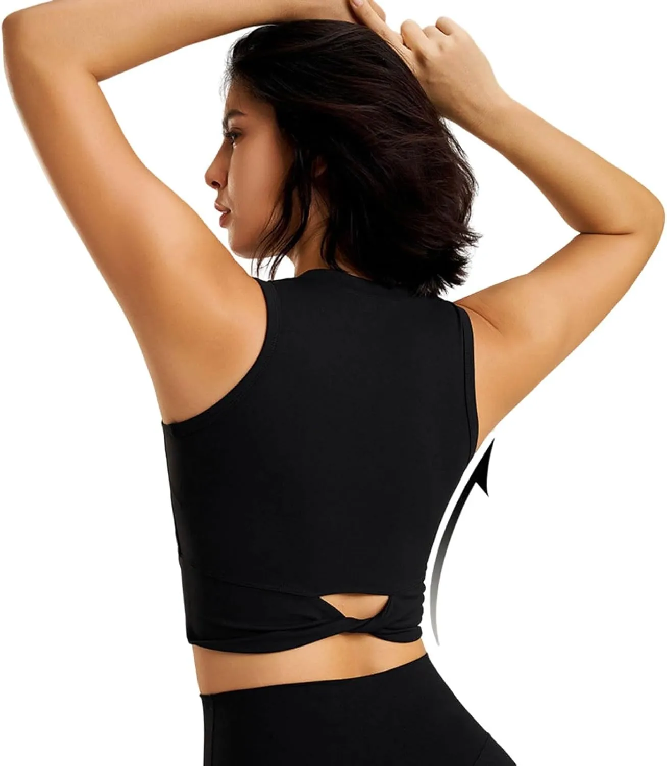 Women's Active Sports Bra High Support Wirefree Cross Back Wirefree Bra Quick Dry Padded Workout Yoga Tank Top Bra
