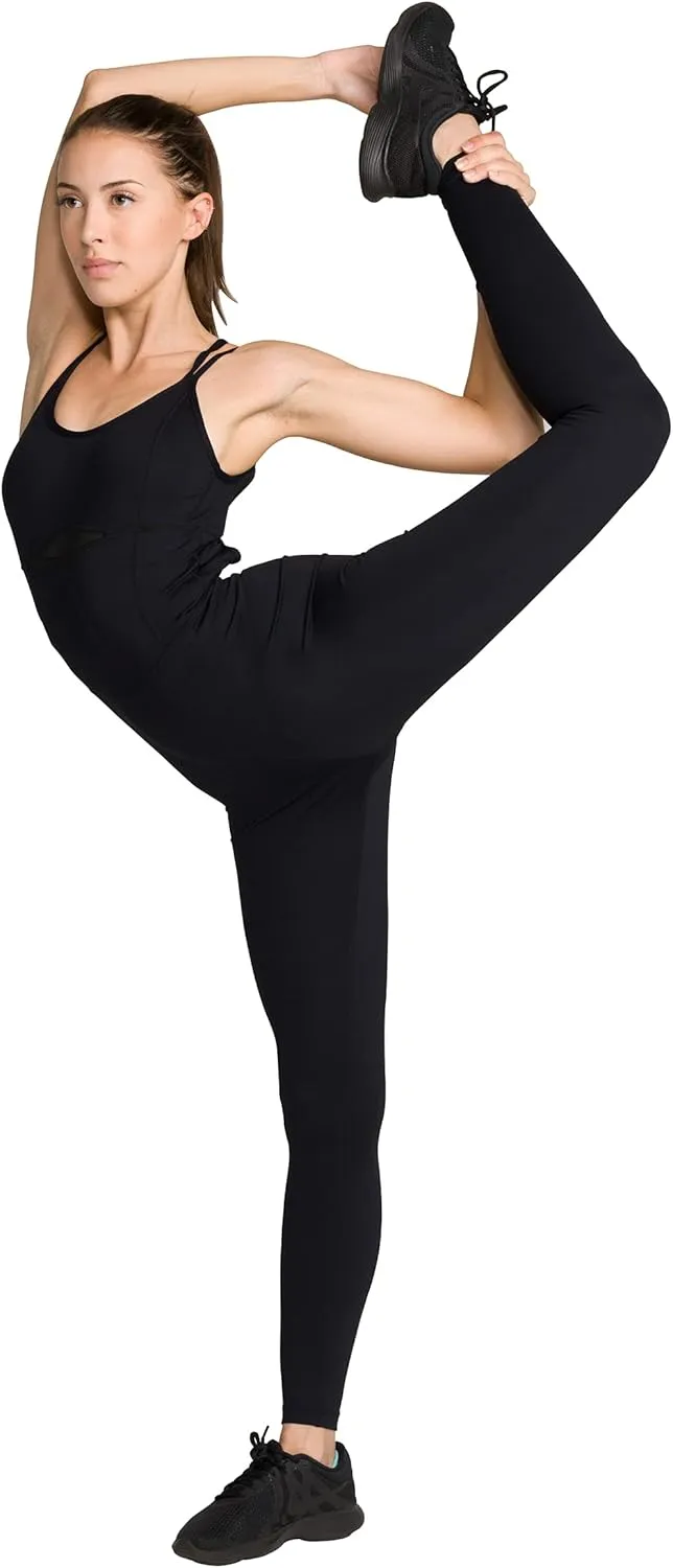 Women’s Bodysuit Sleeveless Bodycon Rompers Backless Cross Jumpsuit Sports Gym Workout Butt Lifting Yoga Jumpsuit