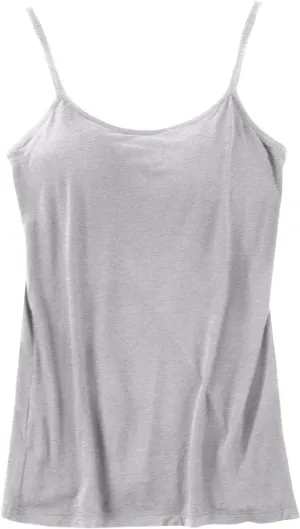 Womens Cami with Built-in Shelf Bra Camisole with Shelf Bra Stretch Cotton Camisole Straps Tank Tops Yoga Cami Shirt