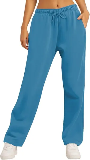 Womens Cargo Jogger Sweatpants High Waisted Elastic Loose Pants Lounge Pants Running with Pockets