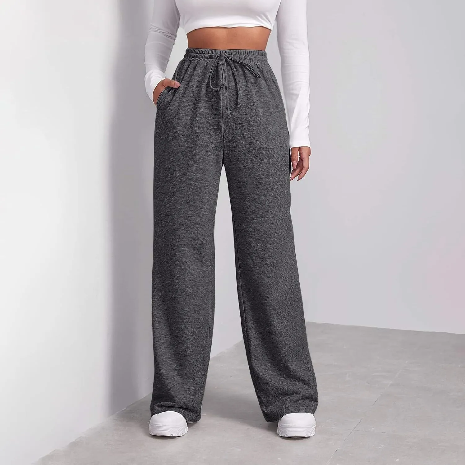 Womens Cargo Sweatpants Wide Leg Y2k Pants for Women Warm Casual Casual Loose Trousers Workout for Yoga Sweat Pants
