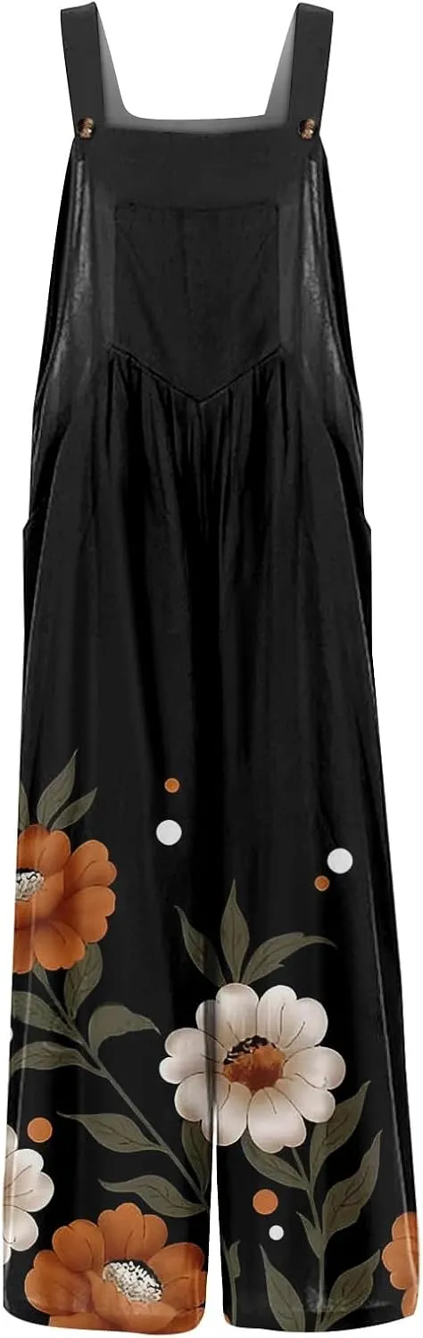 Womens Casual Overalls Jumpsuits Adjustable Straps Sleeveless Summer Cute Comfy Rompers with Womens Jumpsuits