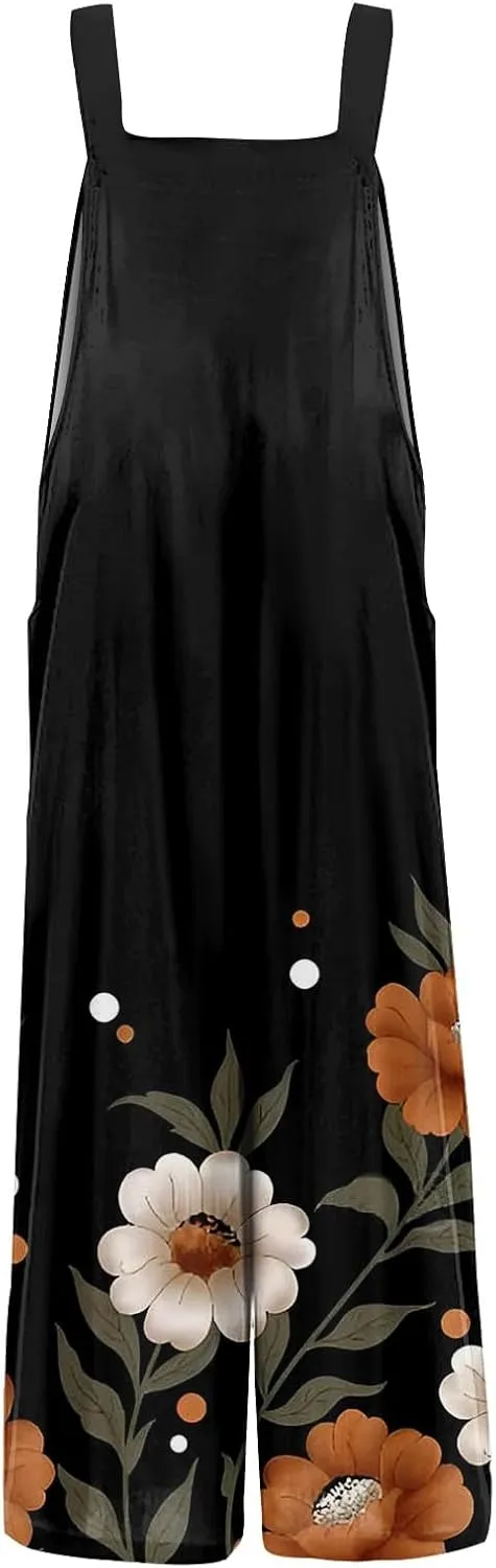 Womens Casual Overalls Jumpsuits Adjustable Straps Sleeveless Summer Cute Comfy Rompers with Womens Jumpsuits
