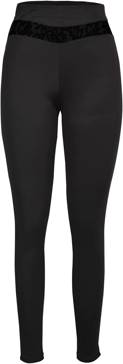 Women's Gothic Sexy Lace Leggings High Waist Club Casual Skinny Tight Pants Soft Elastic Biker Full Length Leggings