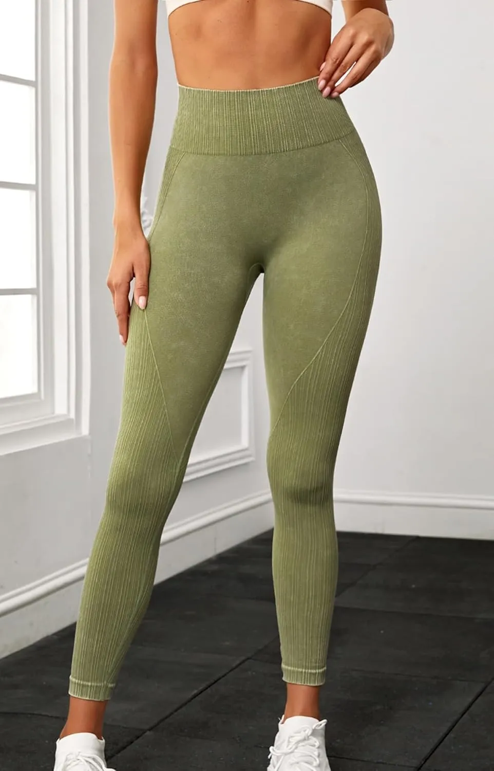 Women's High Waisted Tummy Control Workout Running Yoga Leggings