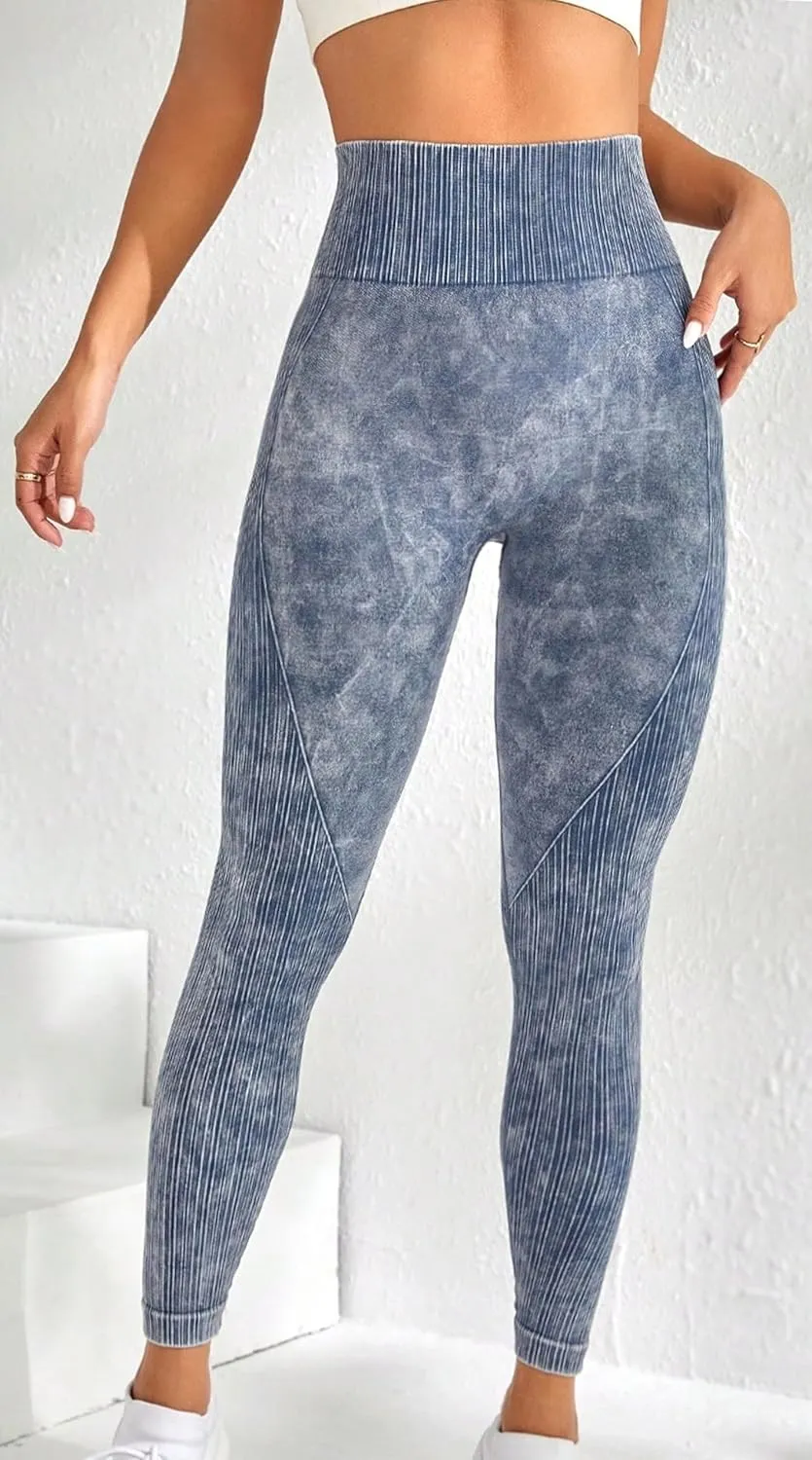 Women's High Waisted Tummy Control Workout Running Yoga Leggings
