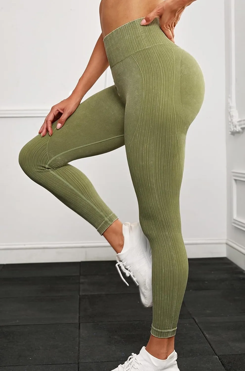 Women's High Waisted Tummy Control Workout Running Yoga Leggings