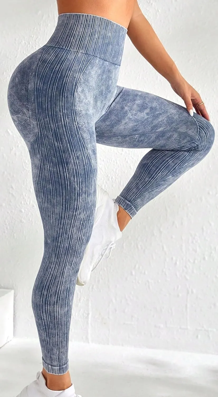 Women's High Waisted Tummy Control Workout Running Yoga Leggings