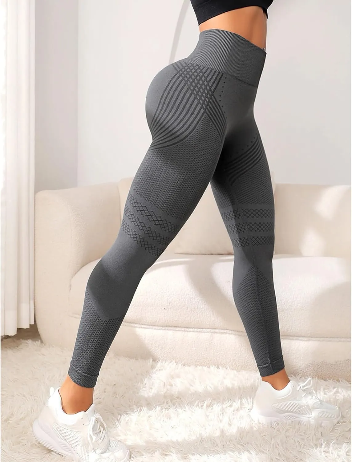 Women's Highwaisted Yoga Pants Tummy Control Long Petite Active Stretch Yoga Leggings