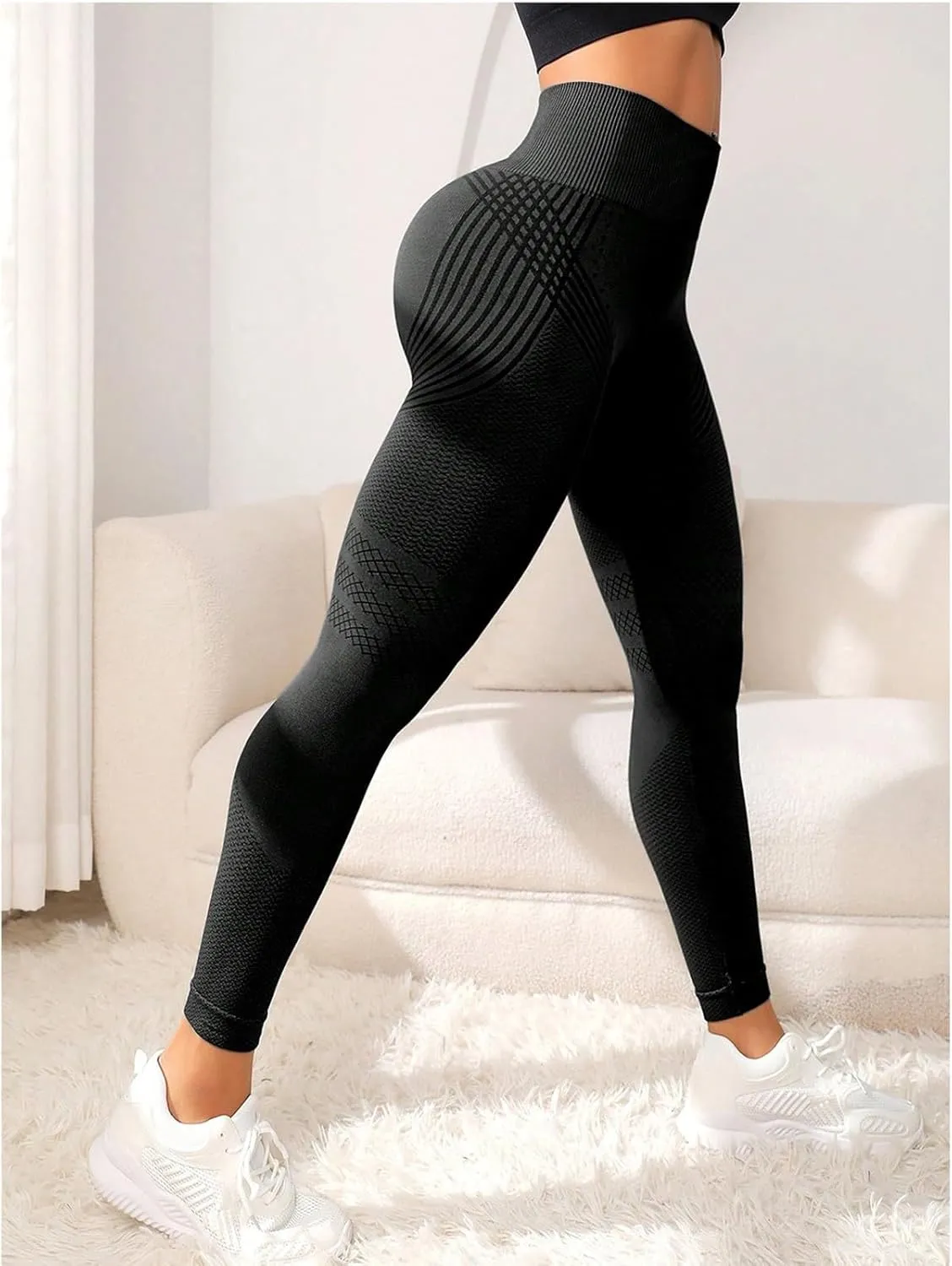 Women's Highwaisted Yoga Pants Tummy Control Long Petite Active Stretch Yoga Leggings