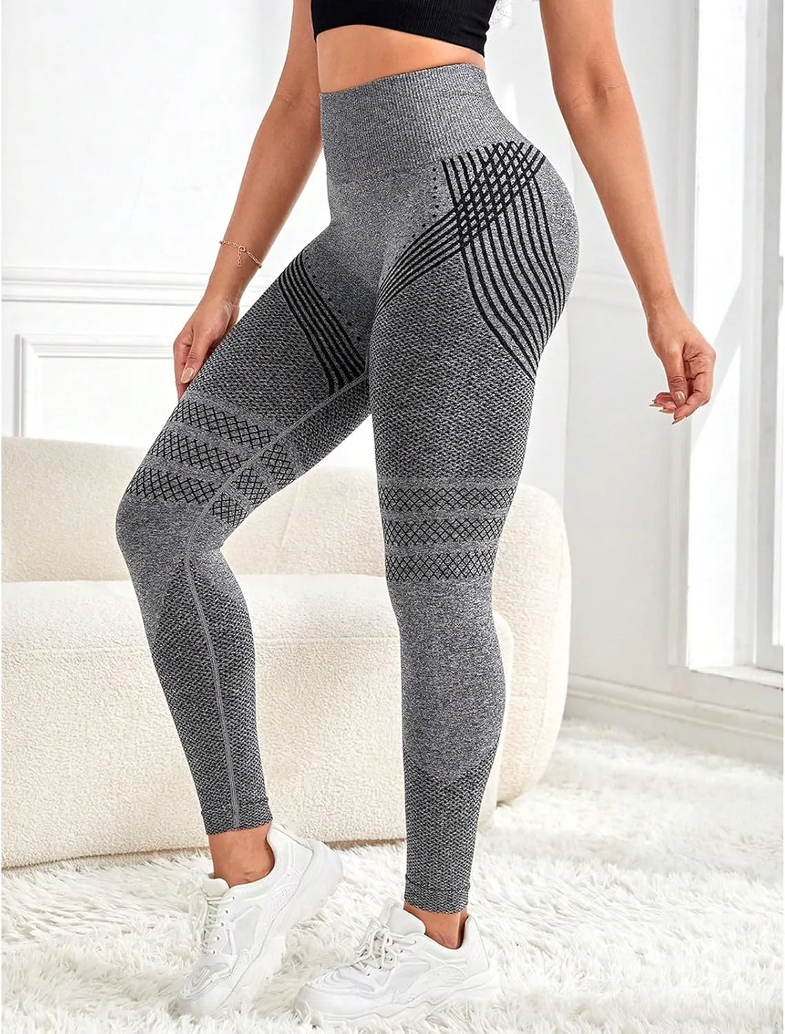 Women's Highwaisted Yoga Pants Tummy Control Long Petite Active Stretch Yoga Leggings