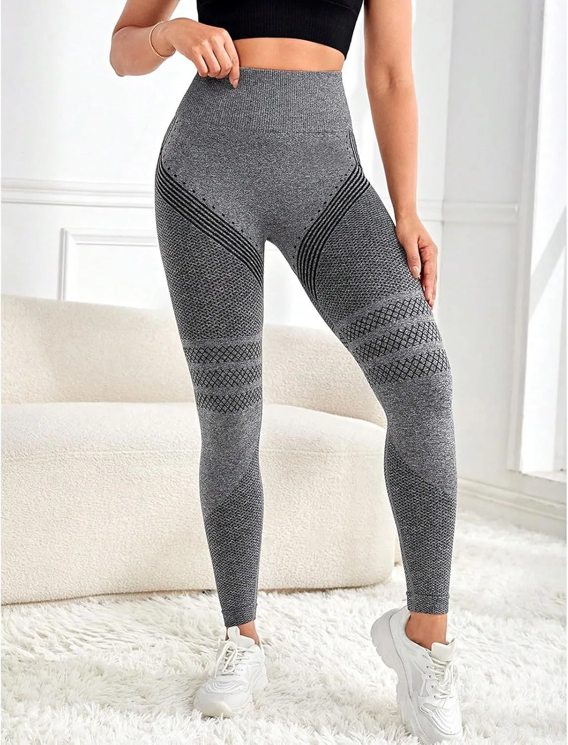 Women's Highwaisted Yoga Pants Tummy Control Long Petite Active Stretch Yoga Leggings