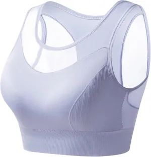 Women's Sports Bras Full Coverage Solid Color Breathable Solid Color Everyday Bra Trendy Quick Dry Soft Brassiere