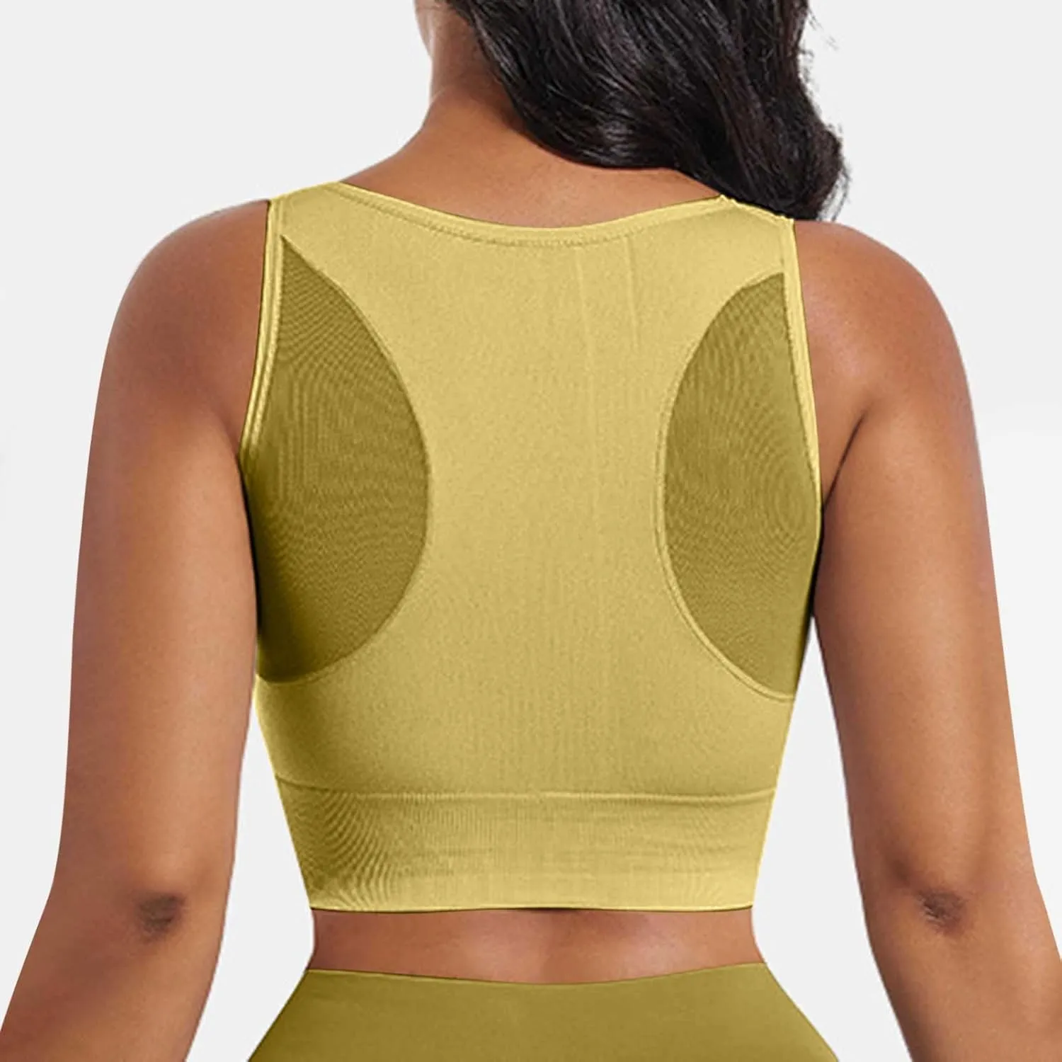 Women's Sports Bras Full Coverage Solid Color Breathable Solid Color Everyday Bra Trendy Quick Dry Soft Brassiere