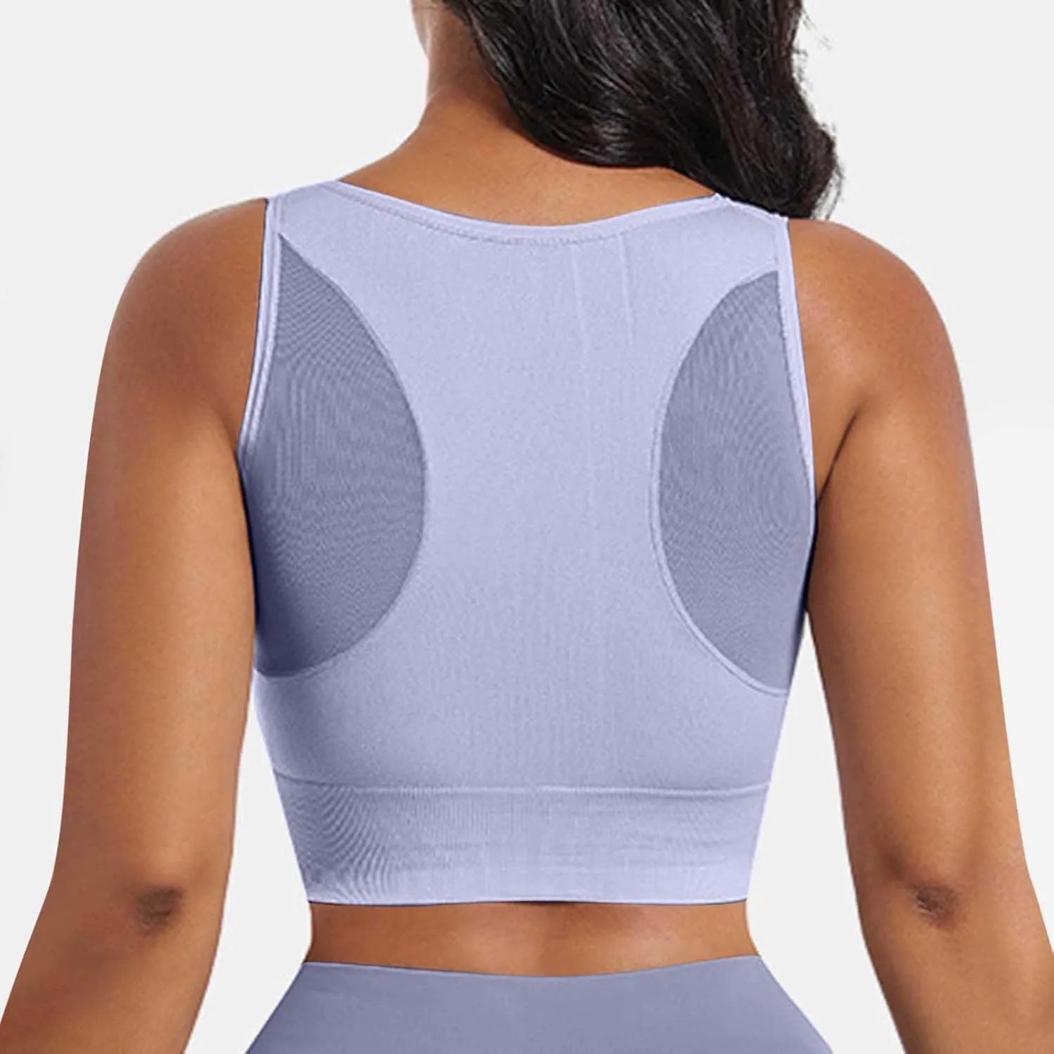 Women's Sports Bras Full Coverage Solid Color Breathable Solid Color Everyday Bra Trendy Quick Dry Soft Brassiere