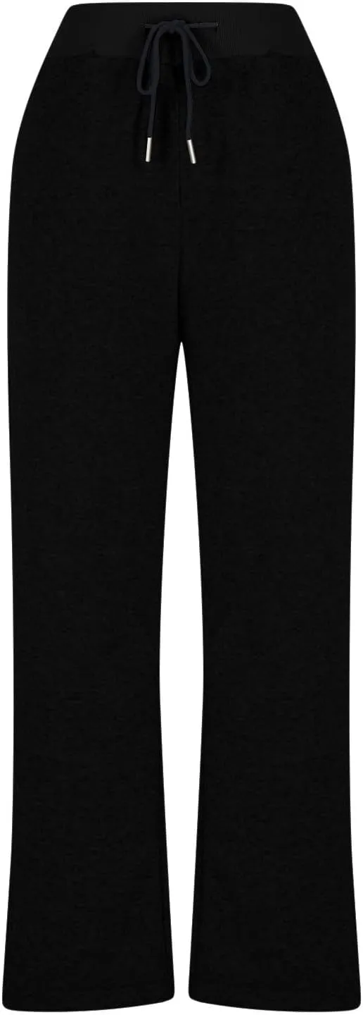 Women's Straight Leg Sweatpants High Wasited Side Slit Athletic Pants Workout Jogger Sweat Yoga Pants with Pockets
