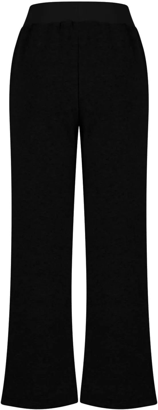 Women's Straight Leg Sweatpants High Wasited Side Slit Athletic Pants Workout Jogger Sweat Yoga Pants with Pockets