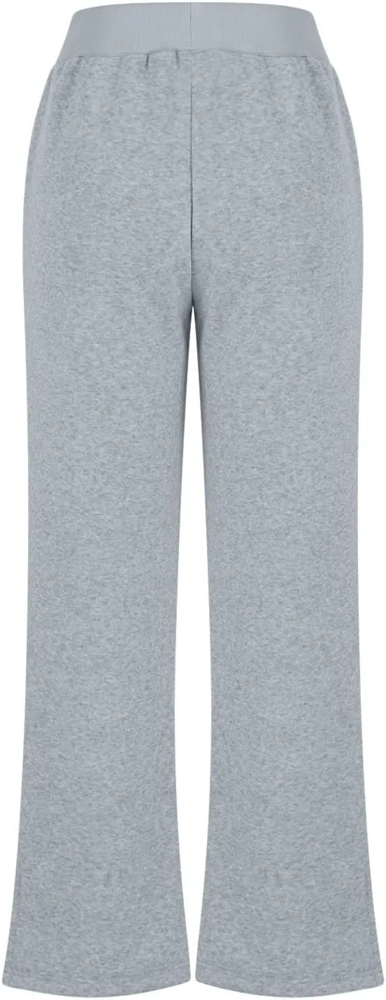 Women's Straight Leg Sweatpants High Wasited Side Slit Athletic Pants Workout Jogger Sweat Yoga Pants with Pockets