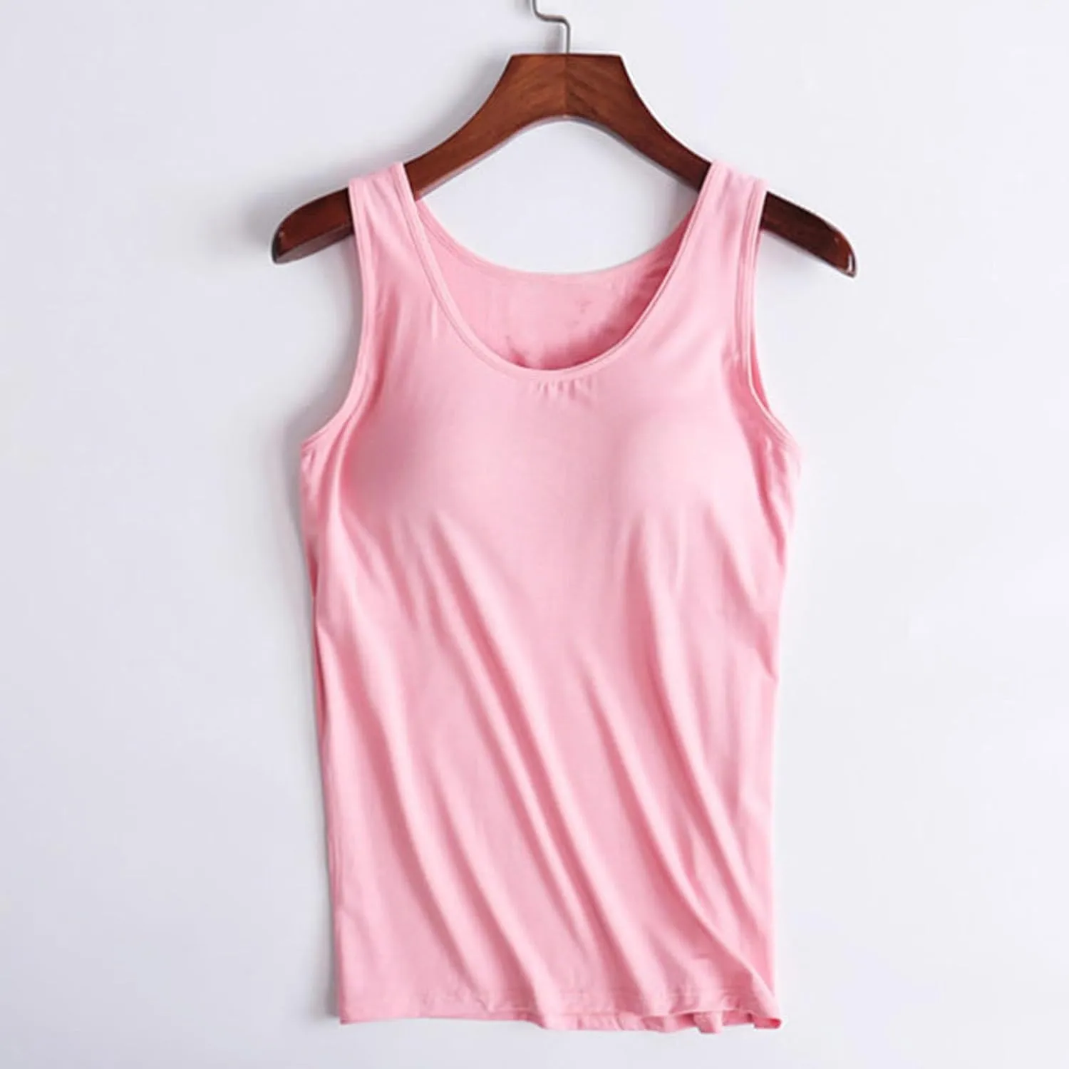 Womens Tank Tops Modal Comfort Camisole with Bulit Padded Bras Workout Yoga Tanks Basic Sleeveless Summer Casual Vest