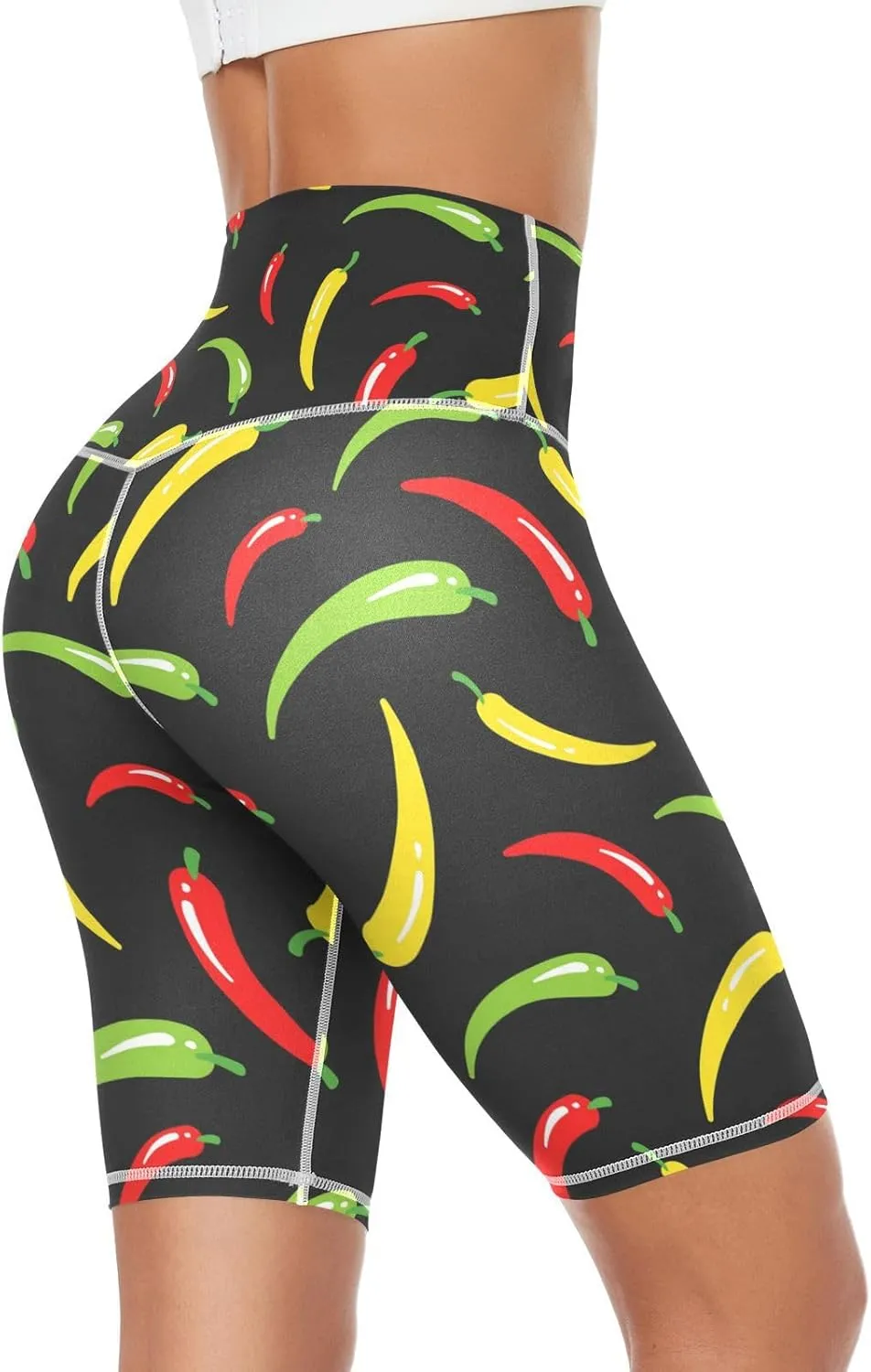 Women's Tummy Control Yoga Leggings, Shorts with Back Pocket, Capri Pants XS-XXL