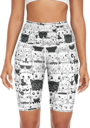 Women's Tummy Control Yoga Leggings, Shorts with Back Pocket, Capri Pants XS-XXL