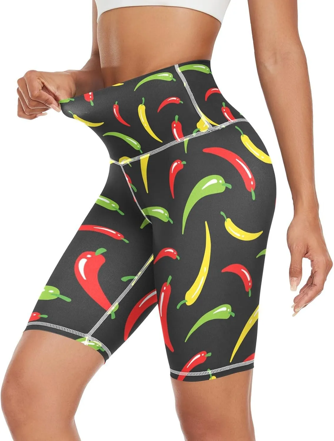 Women's Tummy Control Yoga Leggings, Shorts with Back Pocket, Capri Pants XS-XXL