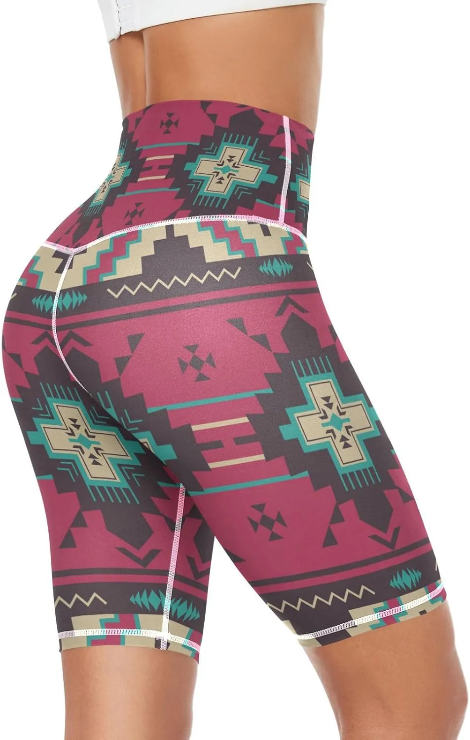 Women's Tummy Control Yoga Leggings, Shorts with Back Pocket, Capri Pants XS-XXL
