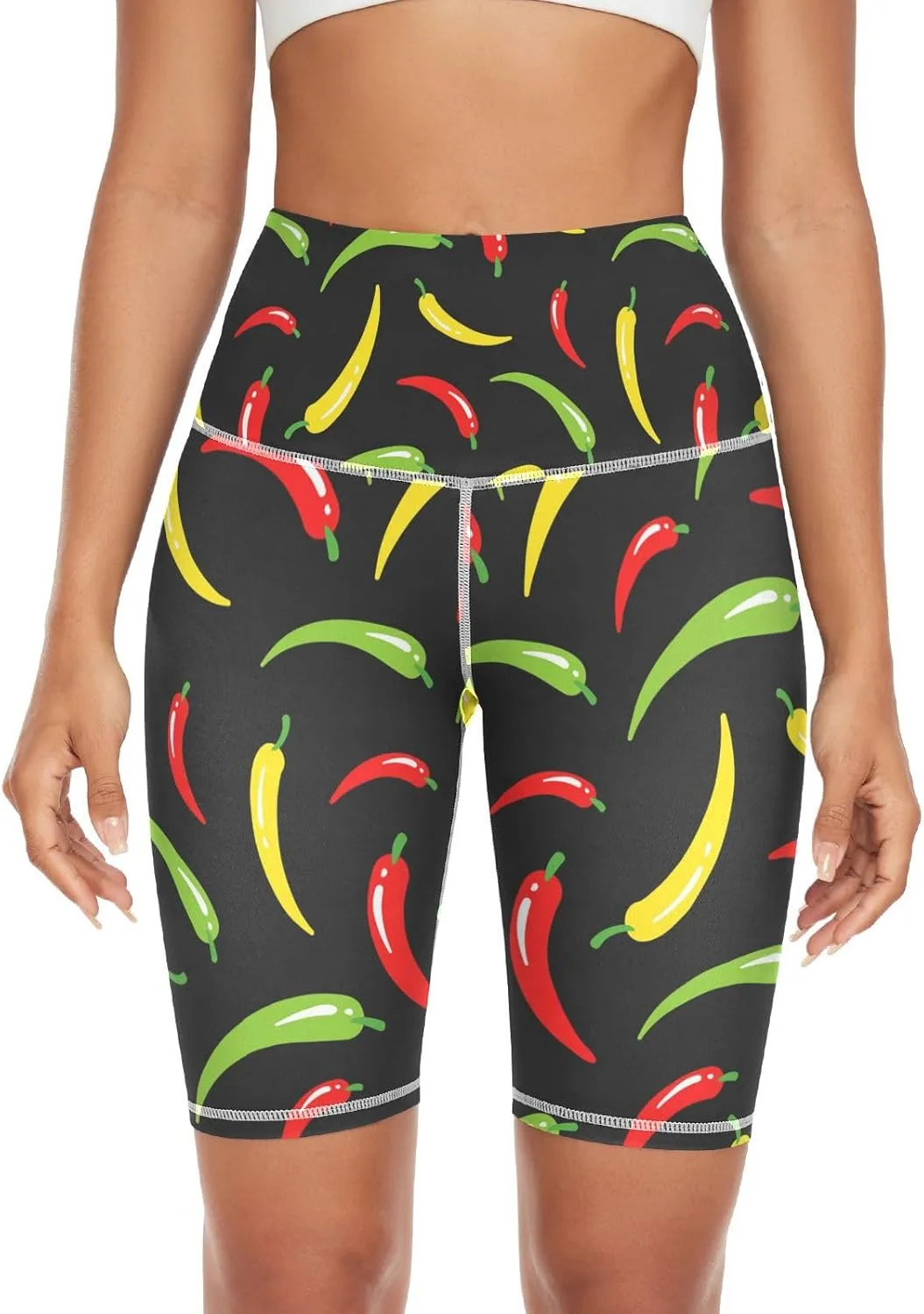 Women's Tummy Control Yoga Leggings, Shorts with Back Pocket, Capri Pants XS-XXL