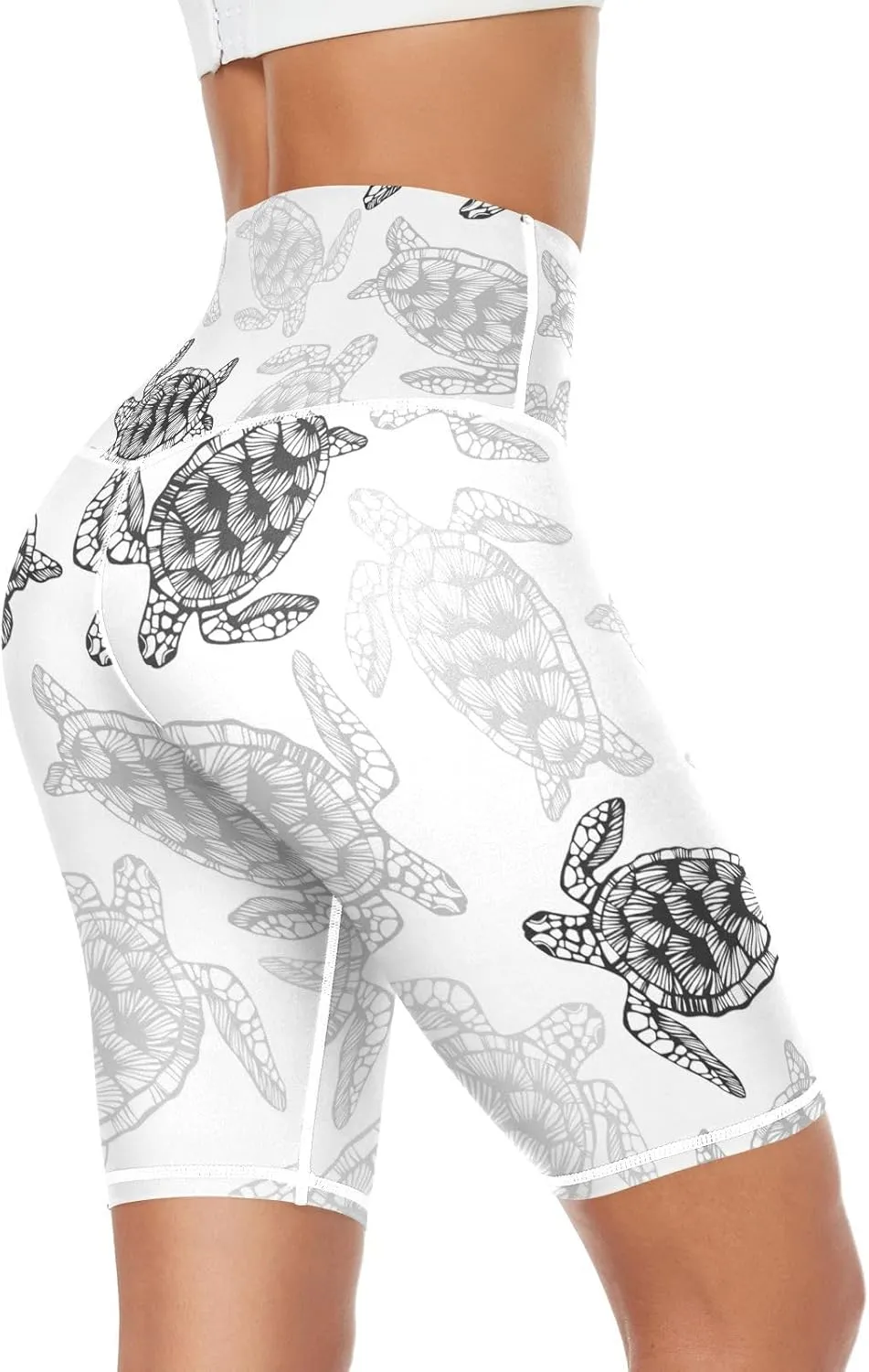 Women's Tummy Control Yoga Leggings, Shorts with Back Pocket, Capri Pants XS-XXL