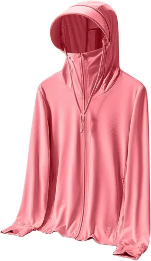 Women's UPF 50  UV Protection Hoodie Lightweight Long Sleeves Quick Dry Fishing Running Workout Shirt Outdoor Clothing