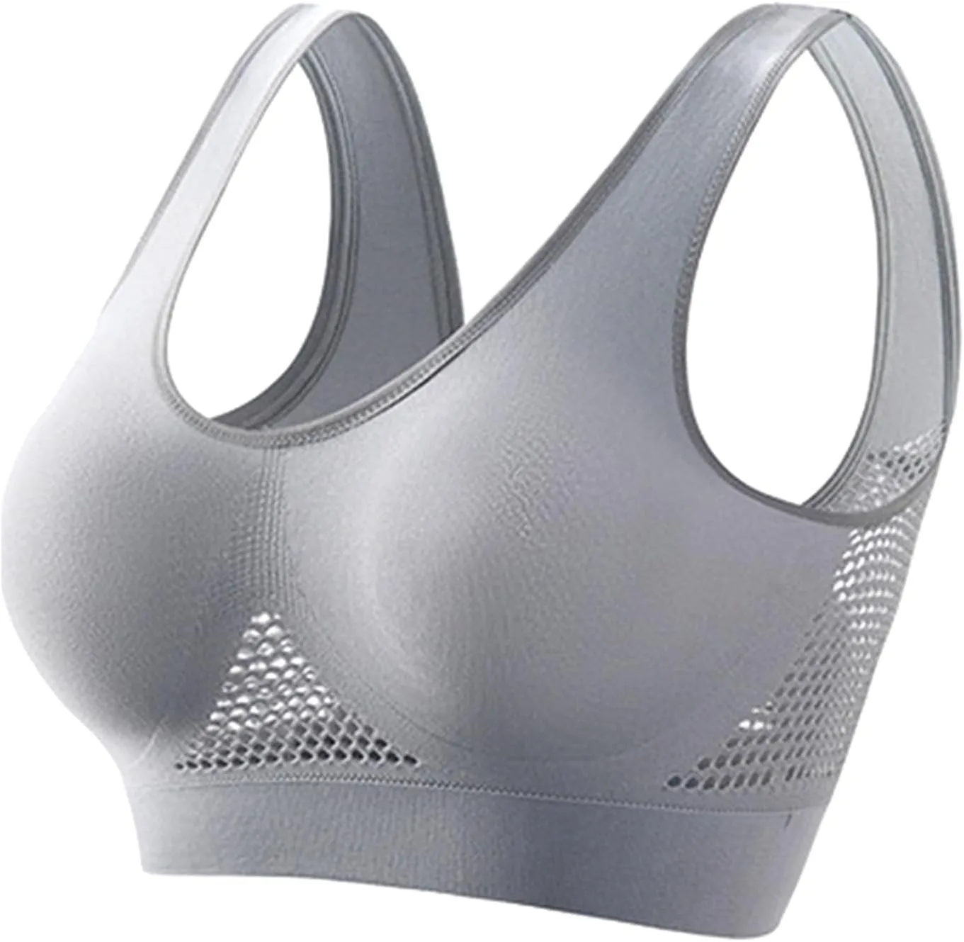 Workout Bra Sports, Soft Plunge Lingerie for Women Seamless Moisture Brassiere