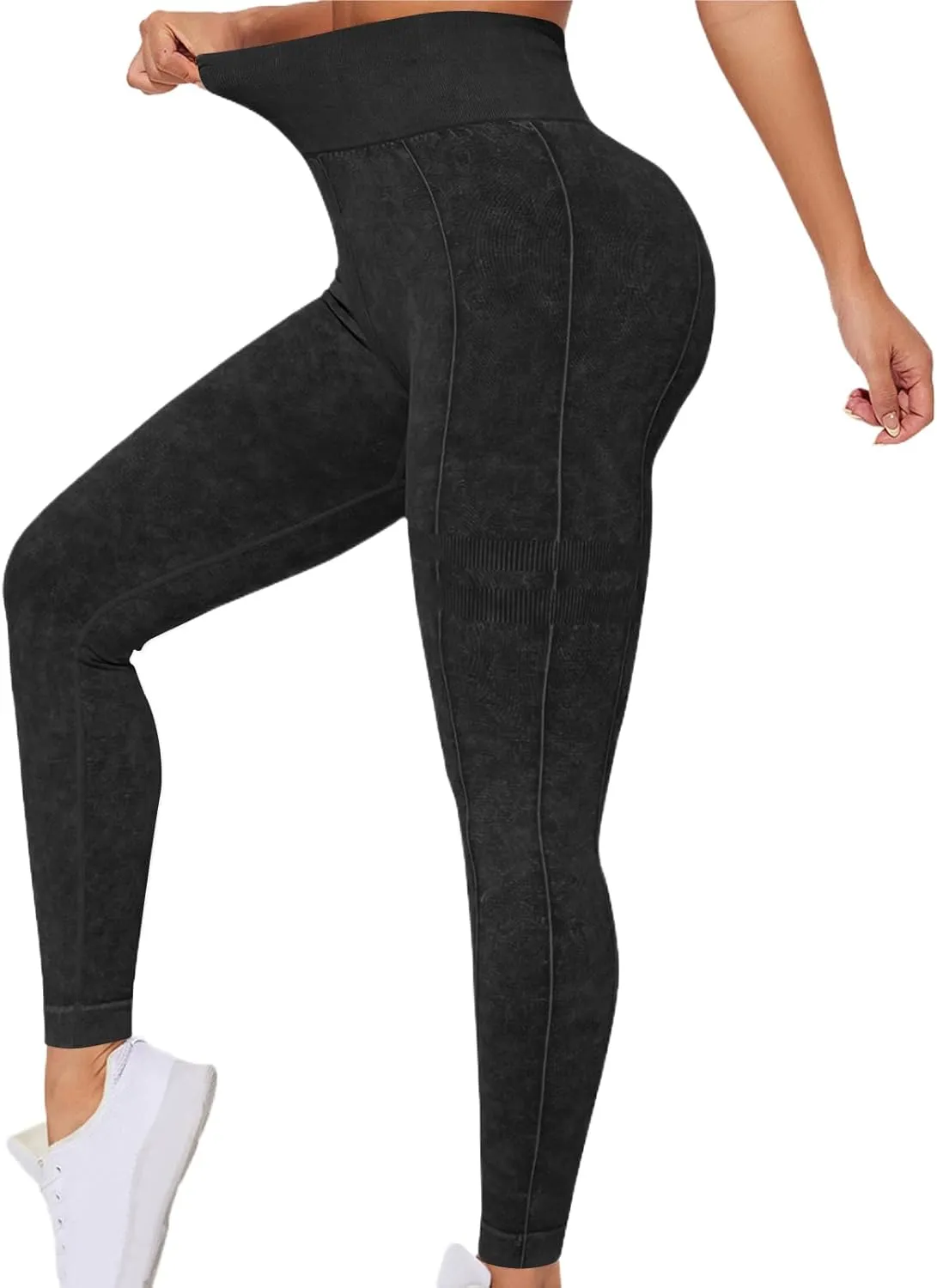 Workout Leggings for Women High Waisted Yoga Pants Scrunch Butt Lifting Leggings Seamless Tie Dye Gym Joggers