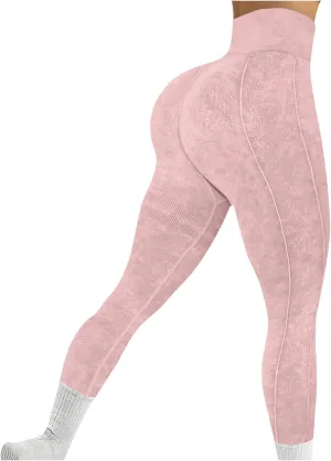 Workout Leggings for Women High Waisted Yoga Pants Scrunch Butt Lifting Leggings Seamless Tie Dye Gym Joggers