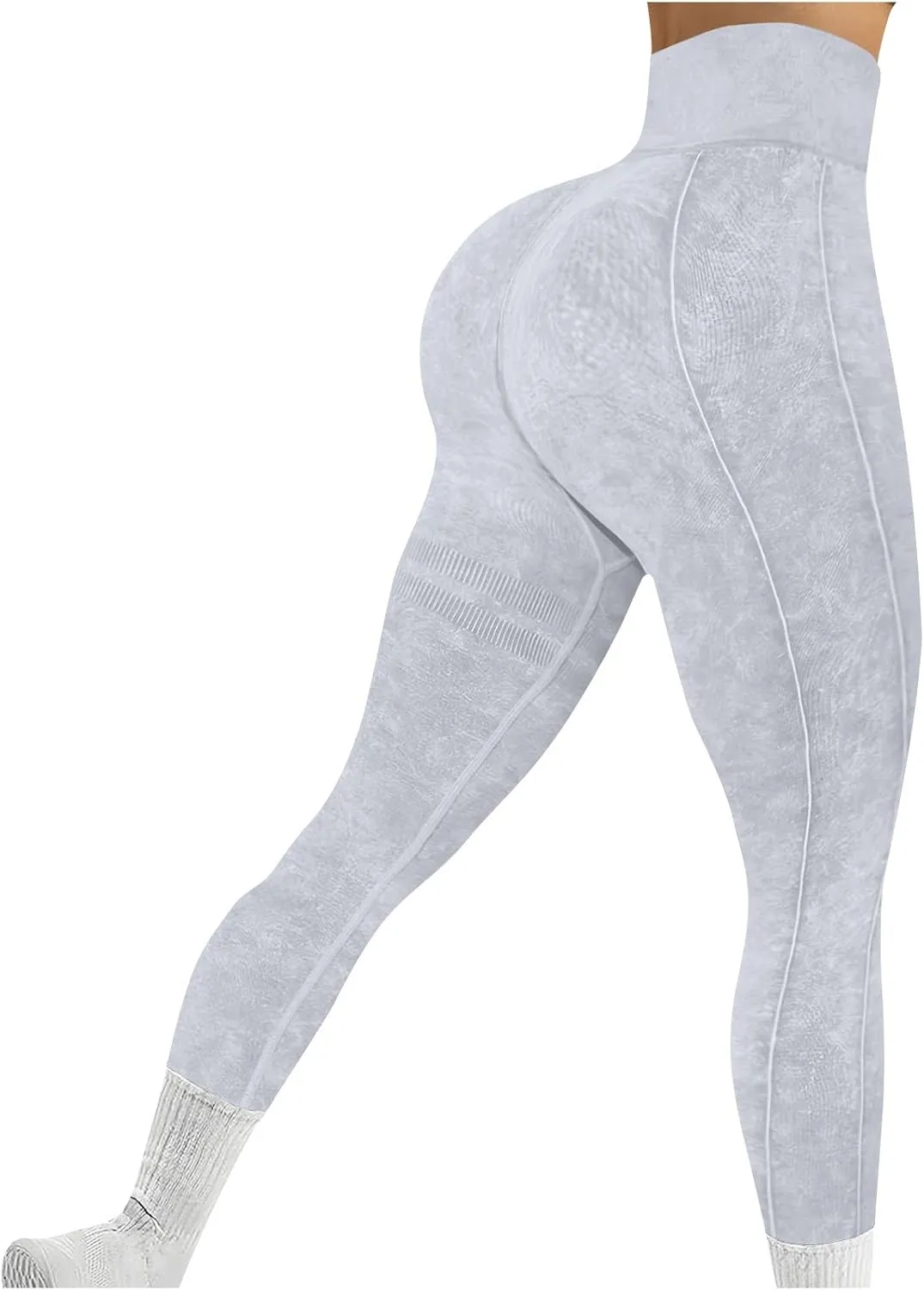 Workout Leggings for Women High Waisted Yoga Pants Scrunch Butt Lifting Leggings Seamless Tie Dye Gym Joggers
