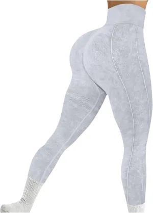 Workout Leggings for Women High Waisted Yoga Pants Scrunch Butt Lifting Leggings Seamless Tie Dye Gym Joggers