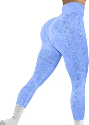 Workout Leggings for Women High Waisted Yoga Pants Scrunch Butt Lifting Leggings Seamless Tie Dye Gym Joggers