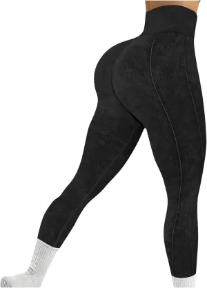 Workout Leggings for Women High Waisted Yoga Pants Scrunch Butt Lifting Leggings Seamless Tie Dye Gym Joggers