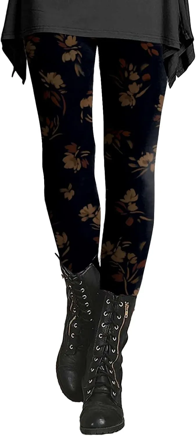 Workout Leggings for Women with Pockets Womens Leggings Printed Design Legging Tummy Control